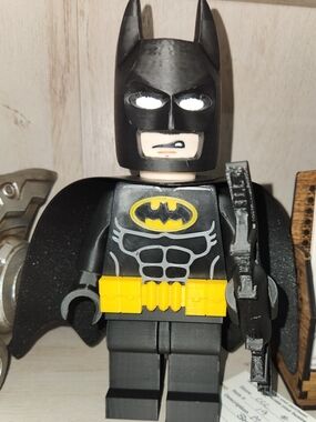 Lego Black Batman Minifigure with Yellow Belt